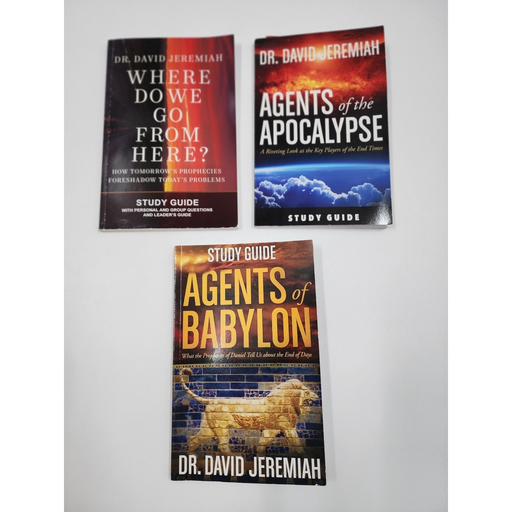 Dr David Jeremiah Study Guide Lot Agents of Babylon Apocalypse Prophecy 3 Books